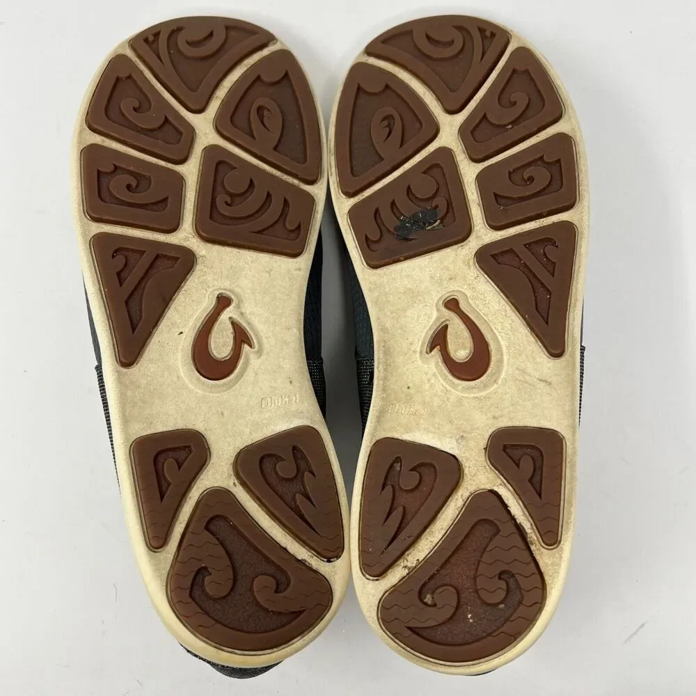 Olukai Nohea Moku Men’s Sz 12 Slip on Textiles Boat Shoes Gray 10283-2610